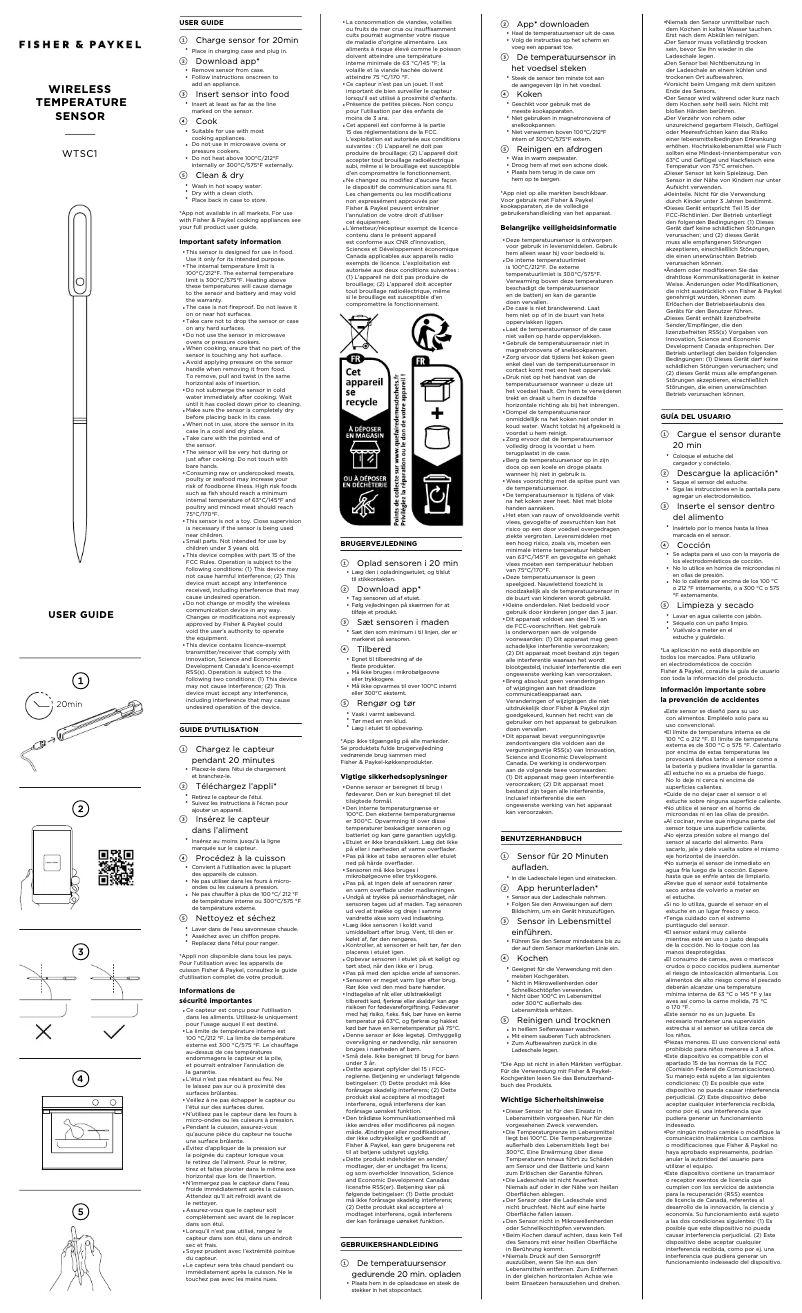 Image de la première page du manuel de l'appareil WTSC1