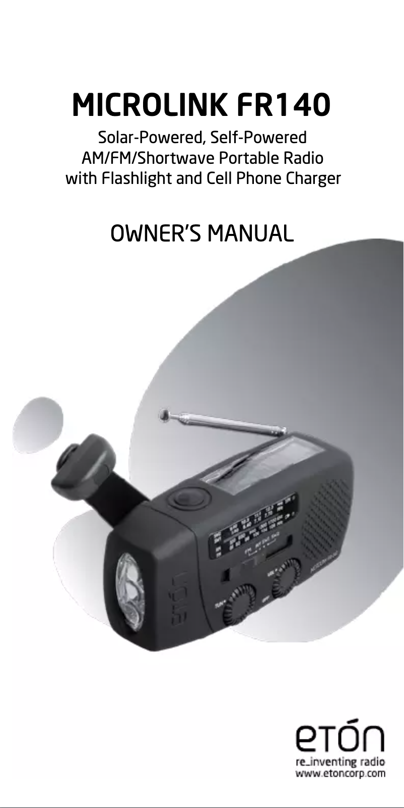 Page 1 de la notice Manuel utilisateur Eton FR140
