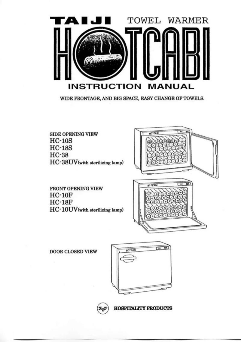 Page 1 de la notice Manuel utilisateur Taiji HC-18F