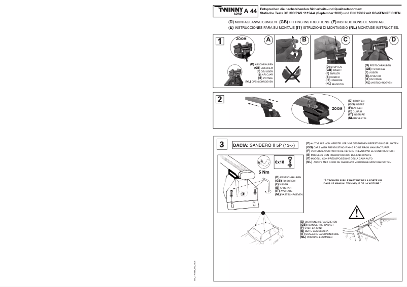 Página 1 del manual Manual de usuario Twinny Load A 44