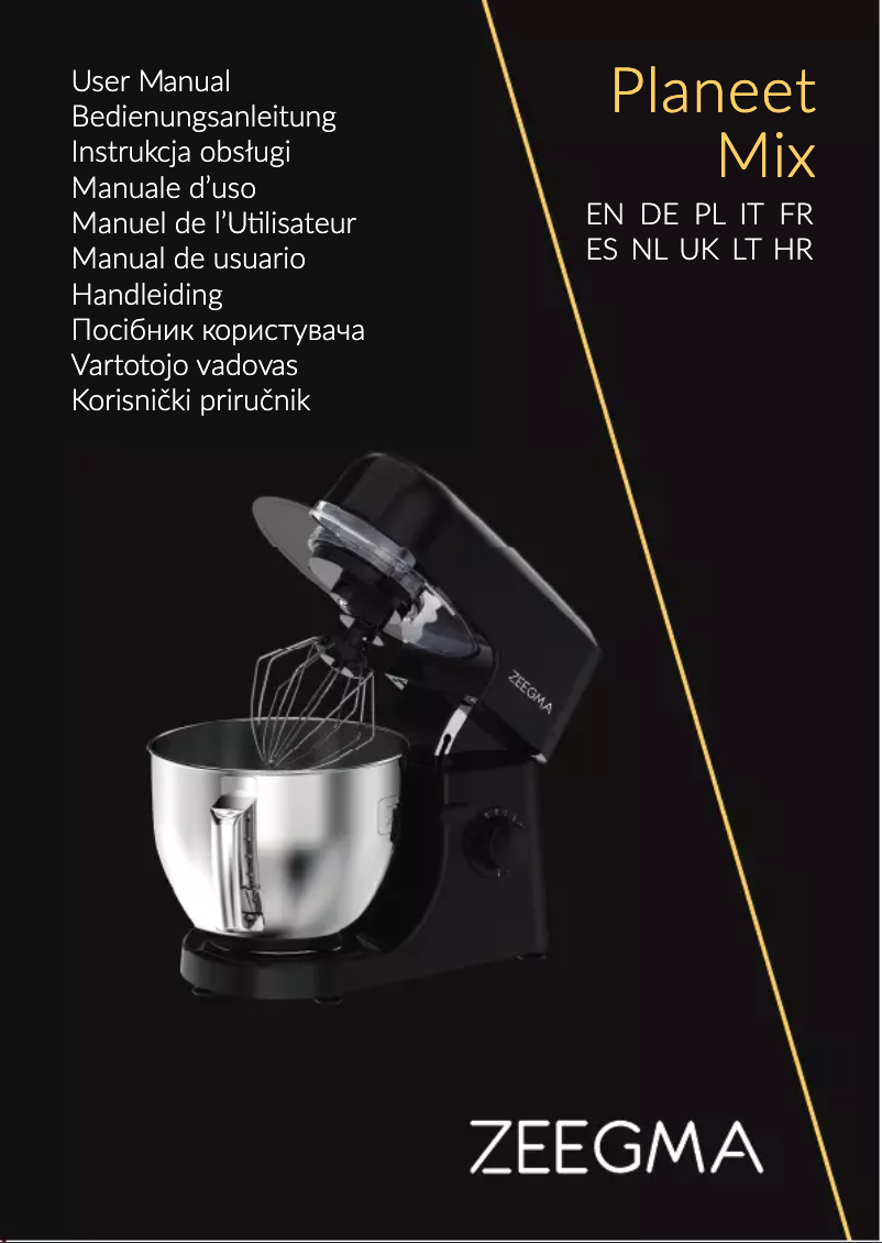 Page n°1 - Manuel utilisateur Zeegma Planeet Mix