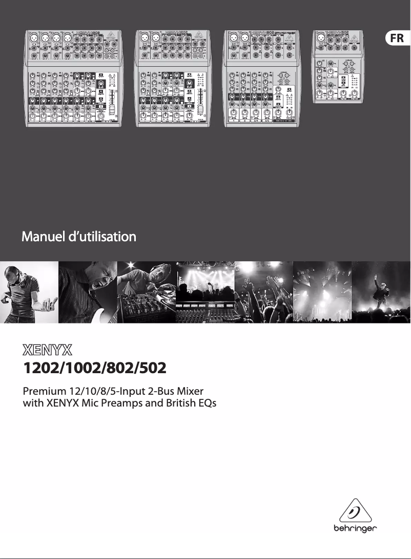 Page 1 de la notice Manuel utilisateur Behringer Xenyx 502