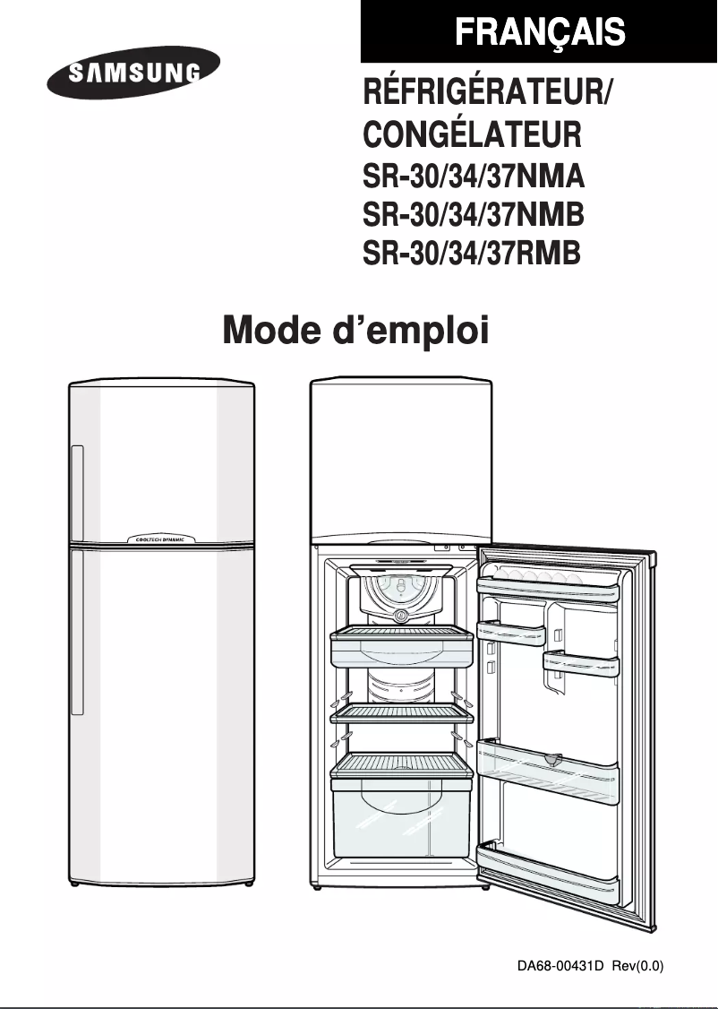 Image de la première page du manuel de l'appareil SR-30NMB