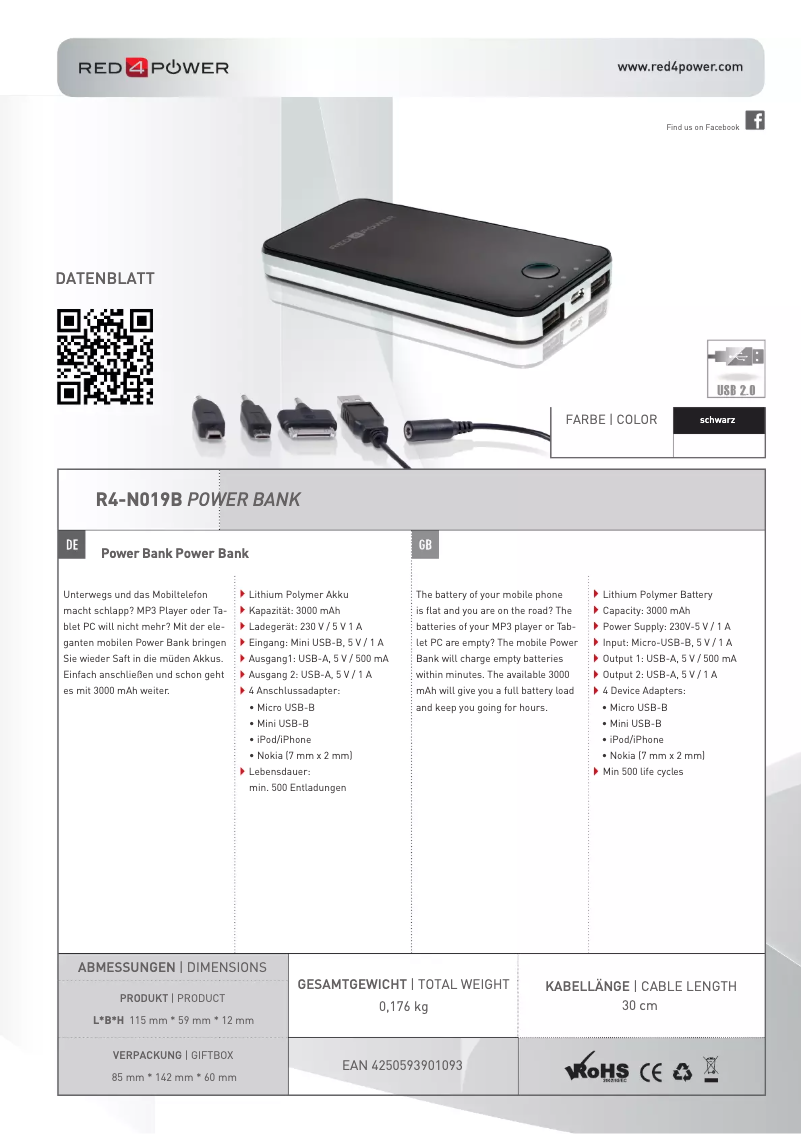Imagen de la primera página del manual del dispositivo R4-N019B
