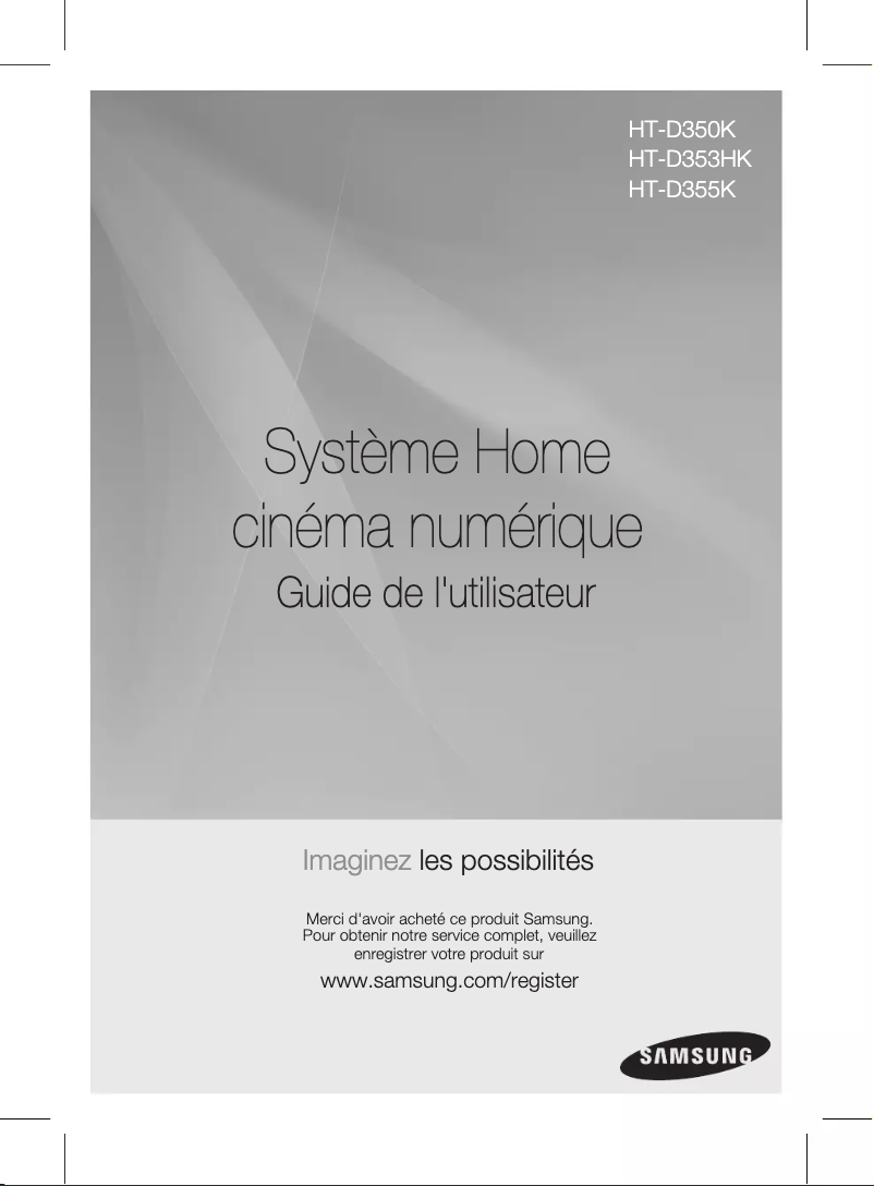 Page n°1 - Manuel utilisateur Samsung HT-D353HK