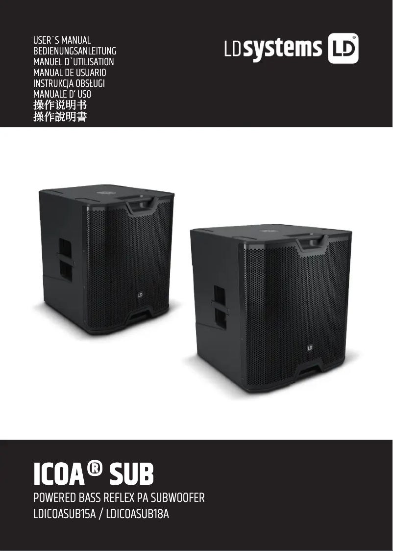 Image de la première page du manuel de l'appareil ICOA SUB 15 A