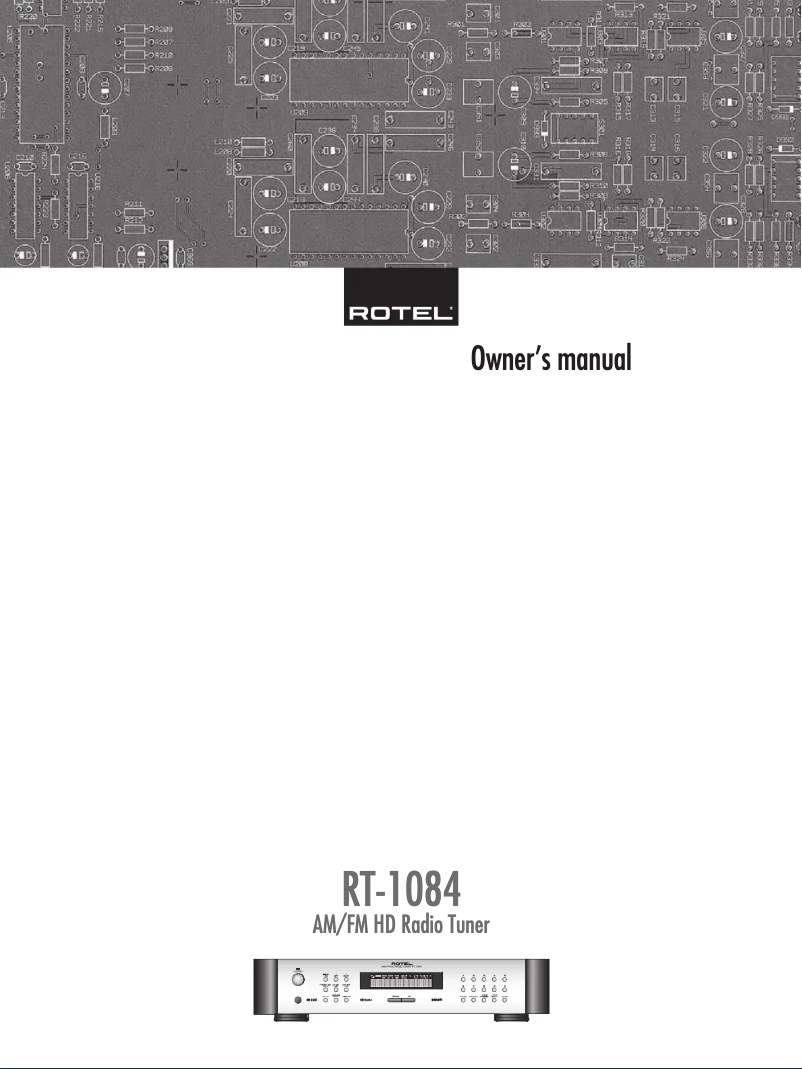 Image de la première page du manuel de l'appareil RT-1084