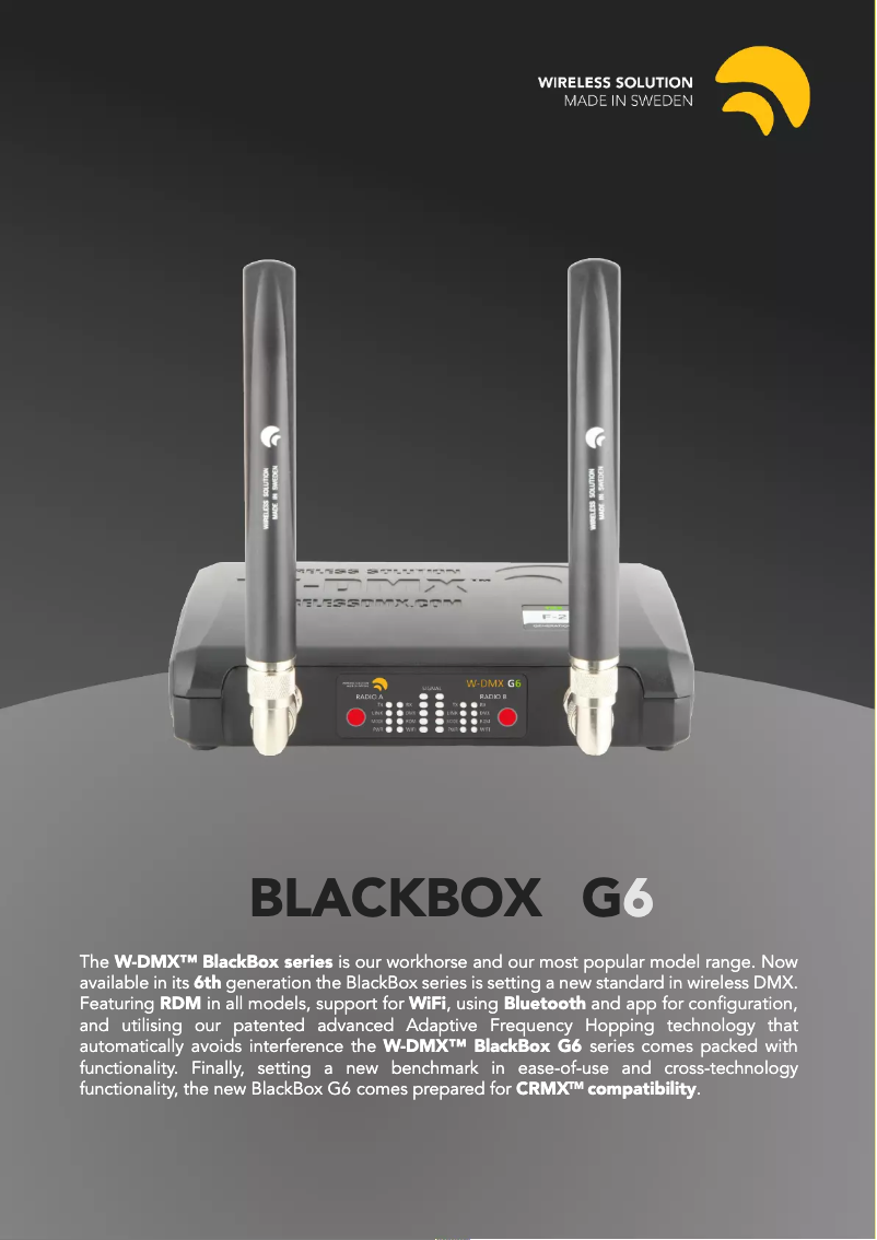 Image de la première page du manuel de l'appareil BlackBox F-1 G6