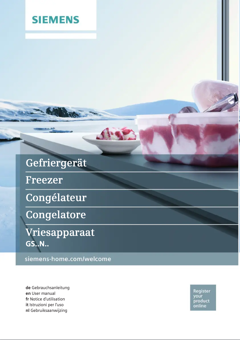 Image de la première page du manuel de l'appareil GS58NAW41