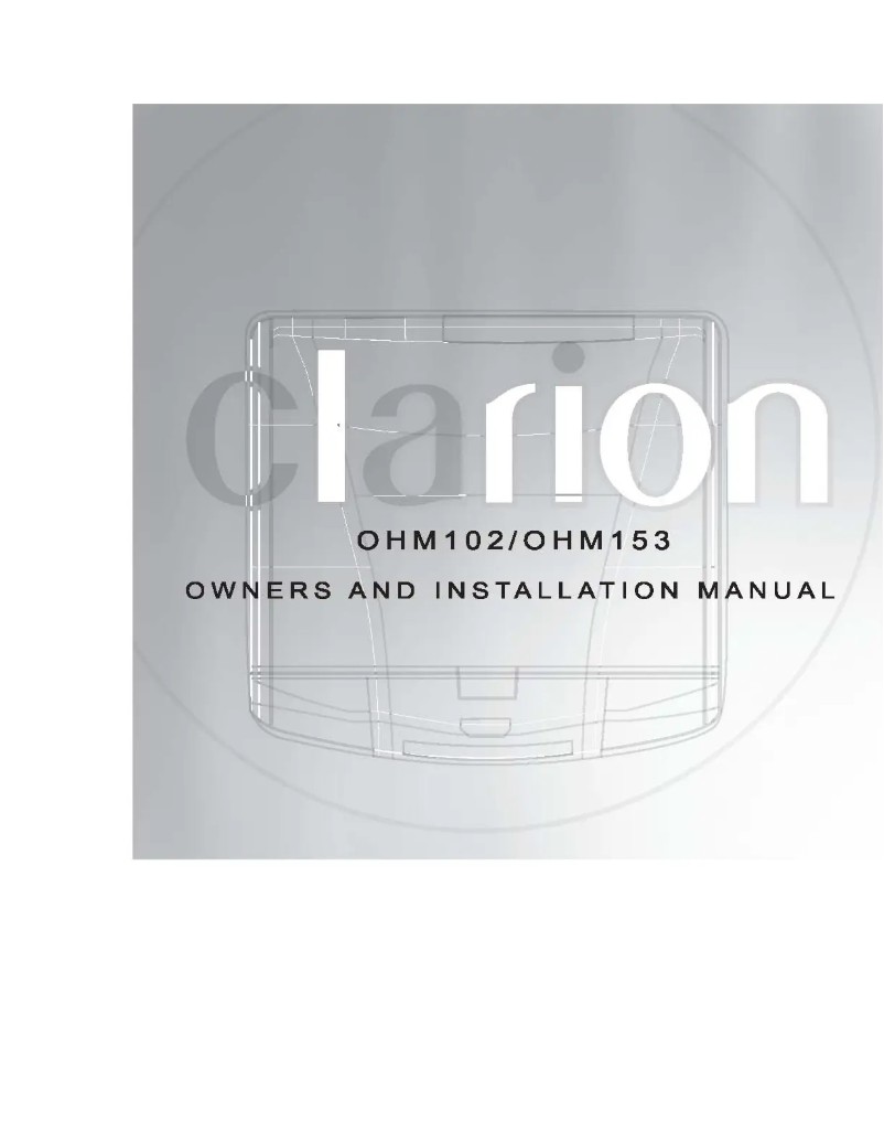 Página 1 del manual Manual de usuario Clarion OHM153