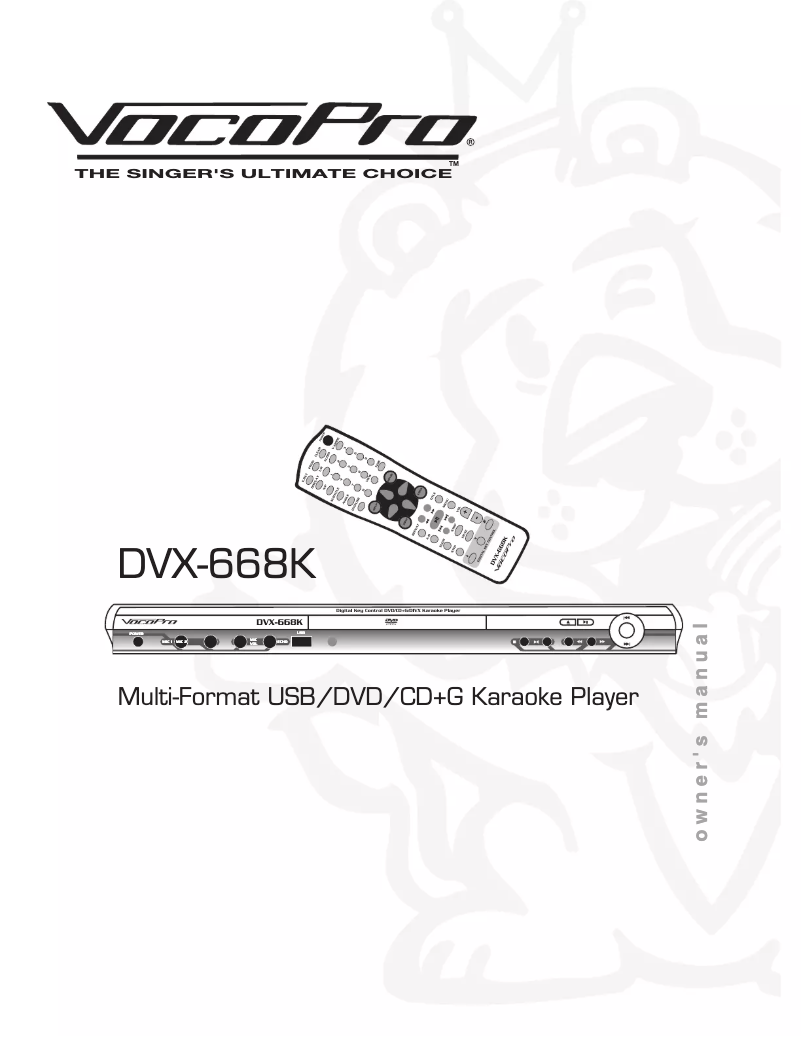 Image de la première page du manuel de l'appareil DVX-668K