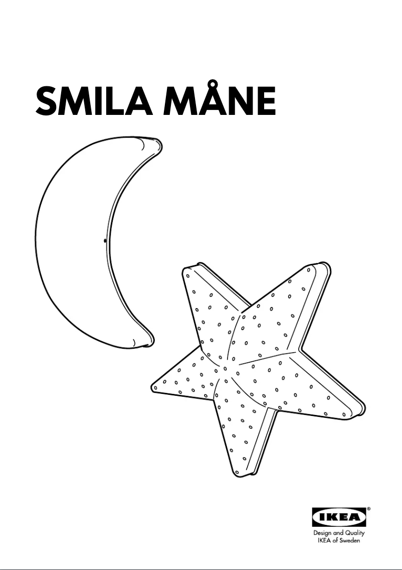 Page 1 de la notice Manuel utilisateur Ikea SMILA STJARNA