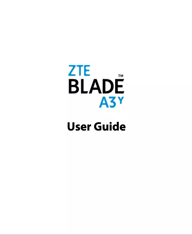 Page 1 de la notice Manuel utilisateur ZTE Blade A3 Y
