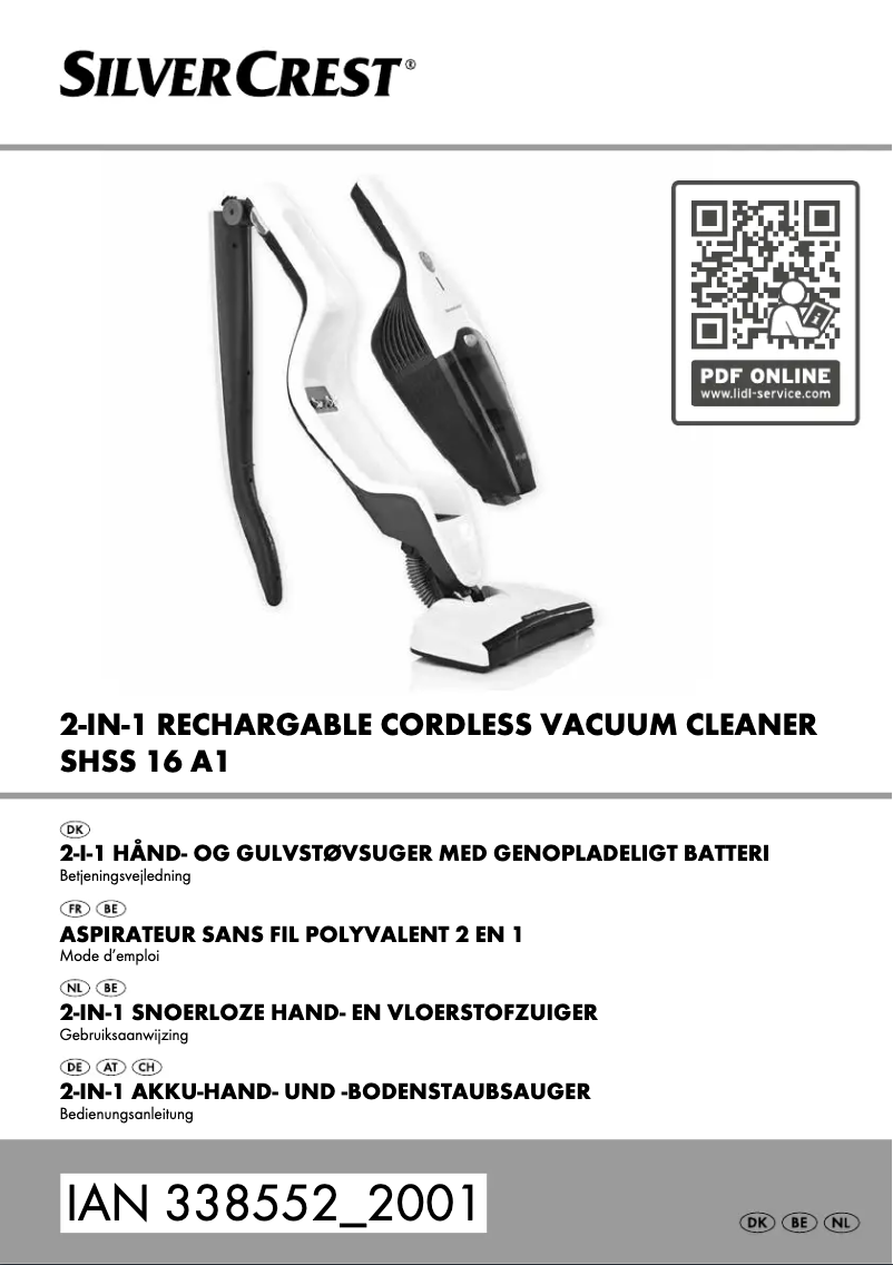 Page 1 de la notice Manuel utilisateur SilverCrest SHSS 16 A1