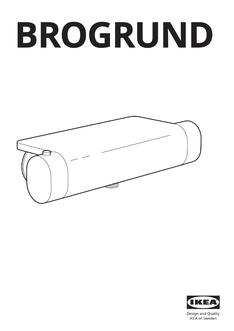 Page 1 de la notice Manuel utilisateur Ikea BROGRUND 303.425.49