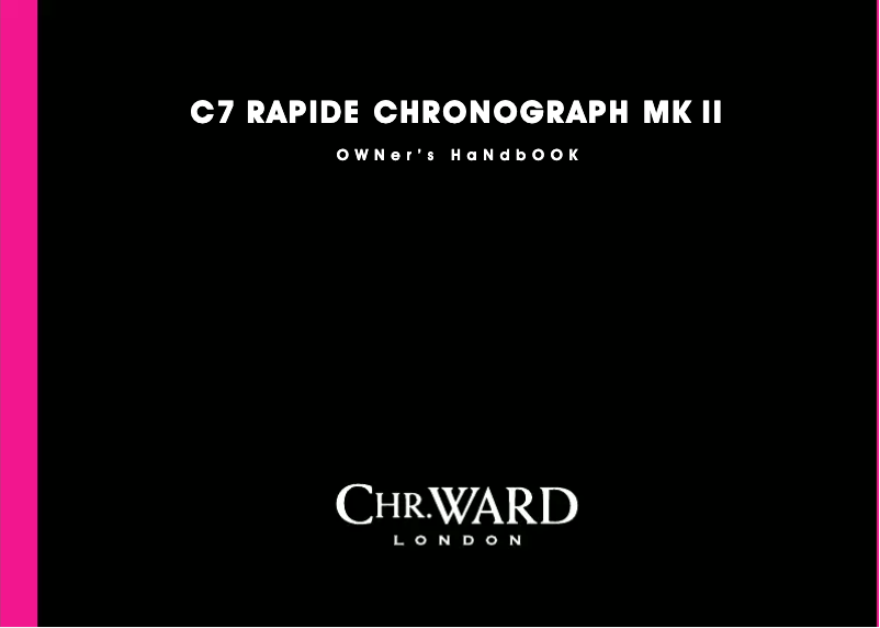 Page 1 de la notice Manuel utilisateur Christopher Ward C7 Rapide MKII
