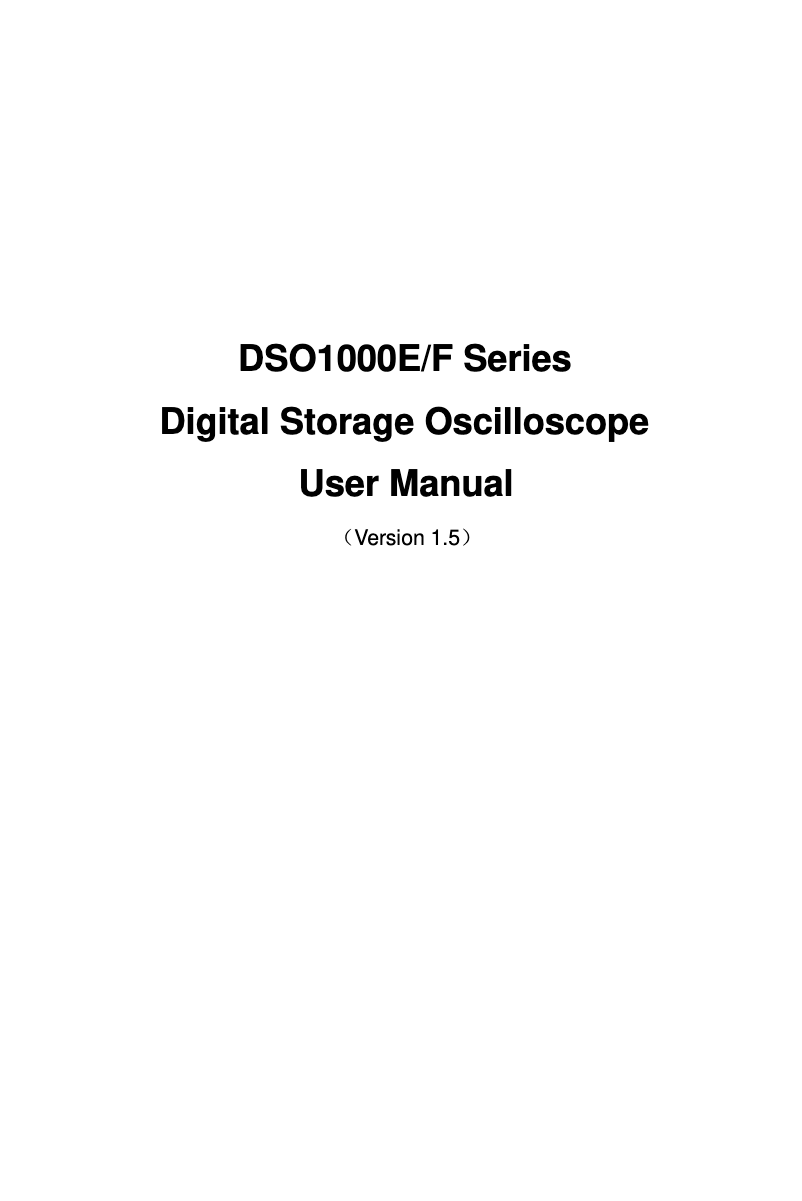 Page n°1 - Manuel utilisateur Voltcraft DSO-1204E