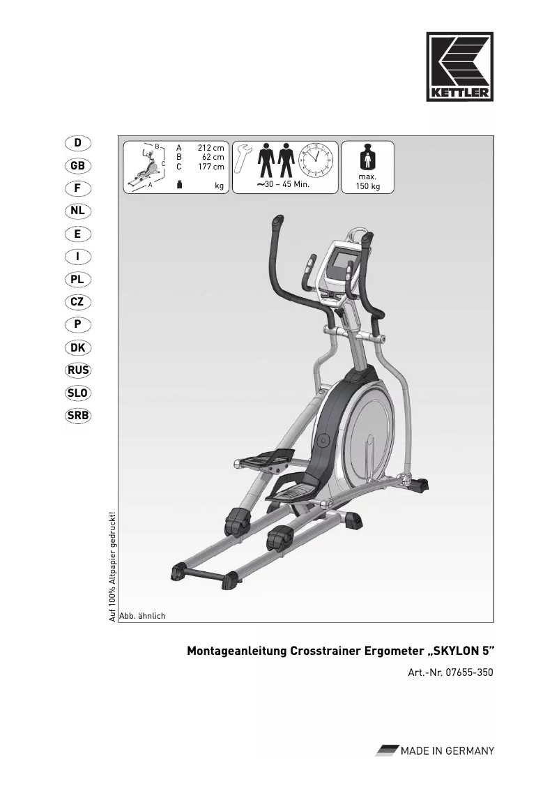 Image de la première page du manuel de l'appareil SKYLON 5