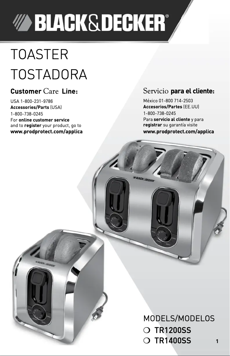 Page 1 de la notice Manuel utilisateur Black & Decker TR1200SS