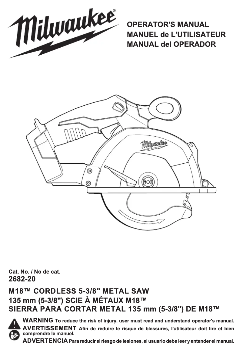 Image de la première page du manuel de l'appareil M18 2682-22