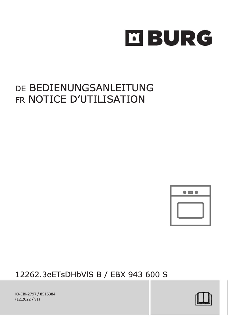 Page n°1 - Manuel utilisateur Amica B EBX 943 600 S