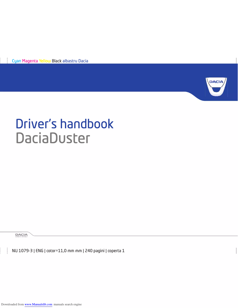 Imagen de la primera página del manual del dispositivo Duster (2014)