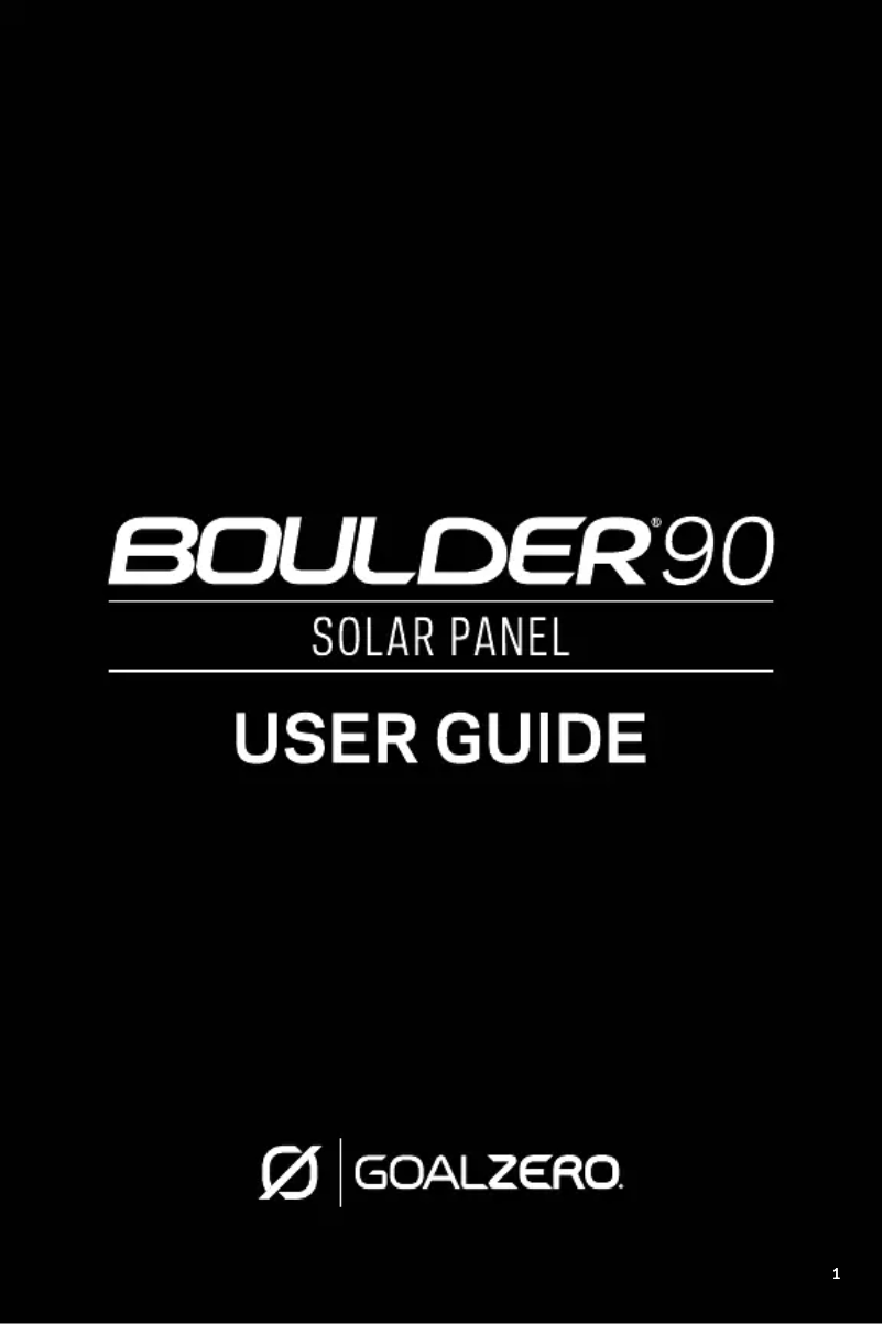 Image de la première page du manuel de l'appareil Boulder 90