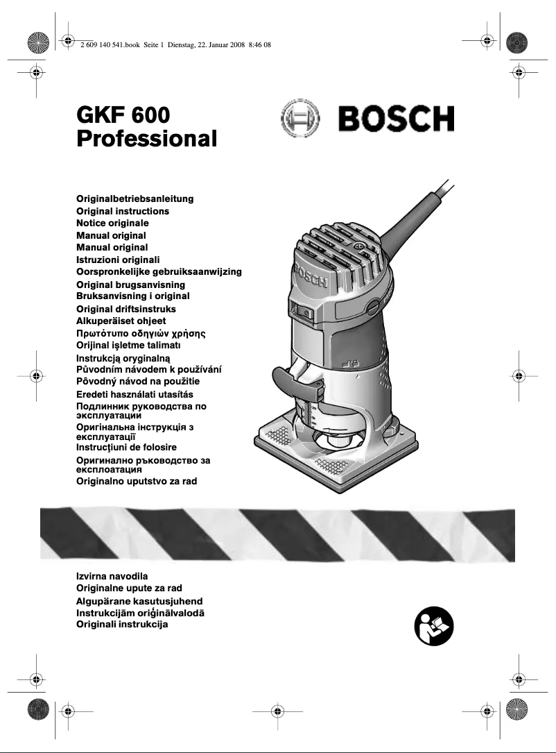 Page 1 de la notice Manuel utilisateur Bosch Blauw GKF 600 Professional