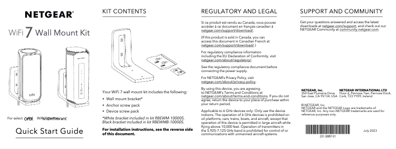 Image de la première page du manuel de l'appareil Orbi RBEWMB