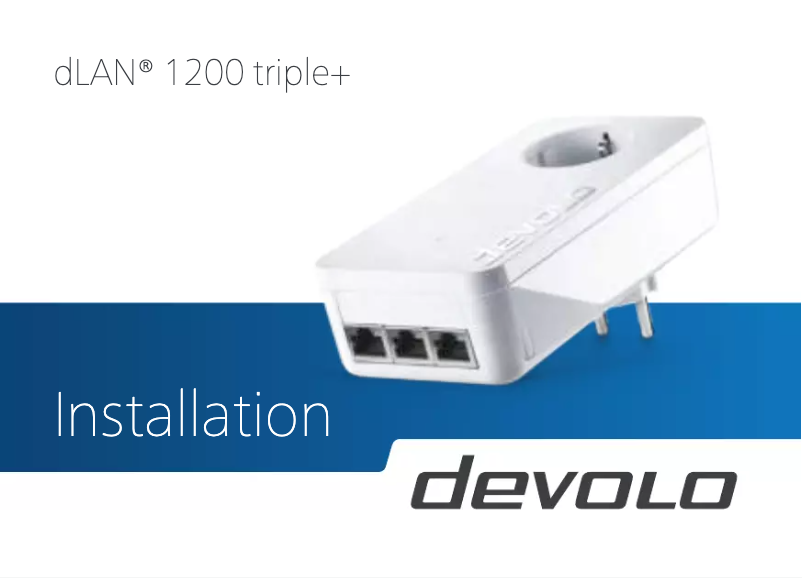 Page 1 de la notice Manuel utilisateur Devolo dLAN 1200 triple+