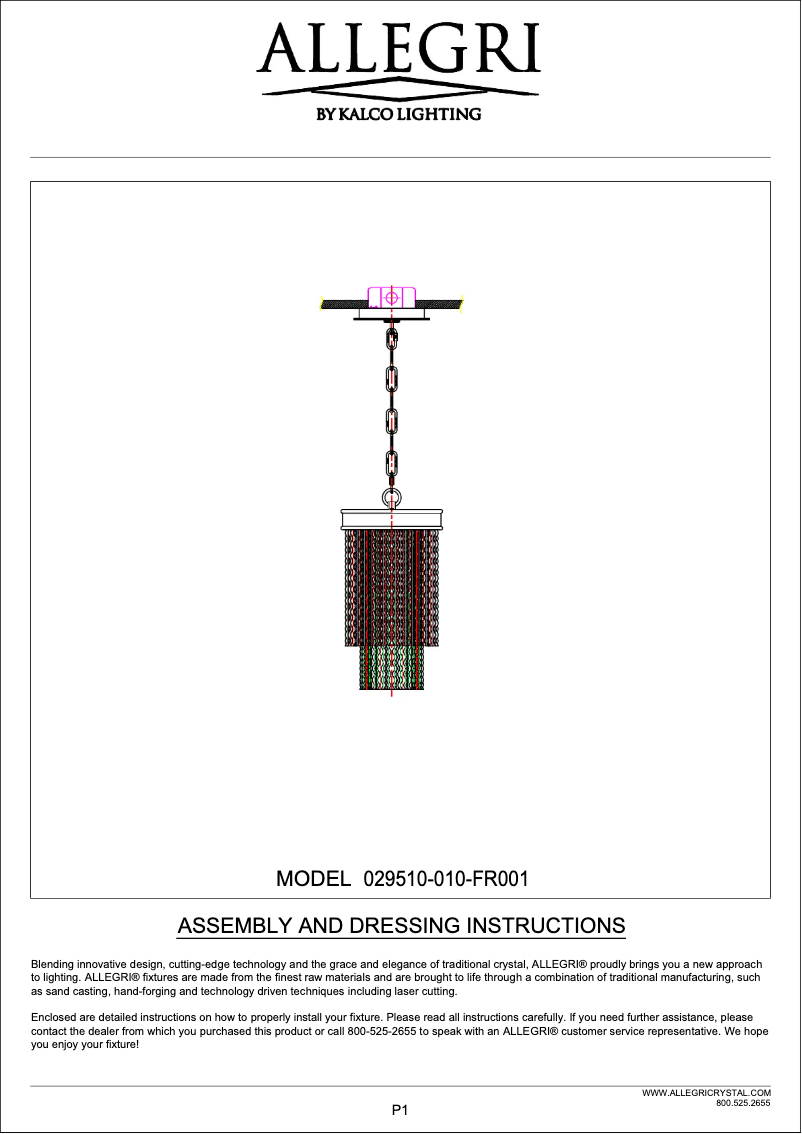 Page n°1 - Manuel utilisateur Allegri Savena 029510-010-FR001