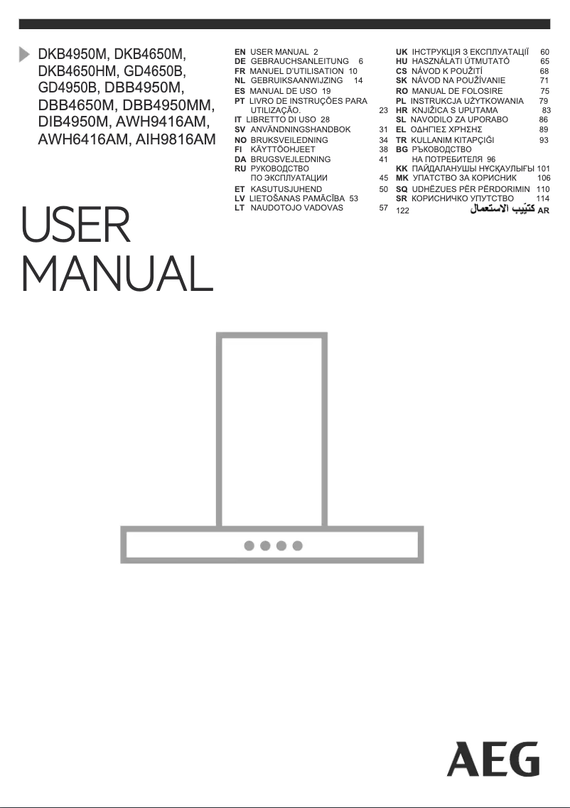 Page n°1 - Manuel utilisateur AEG DIB4950M