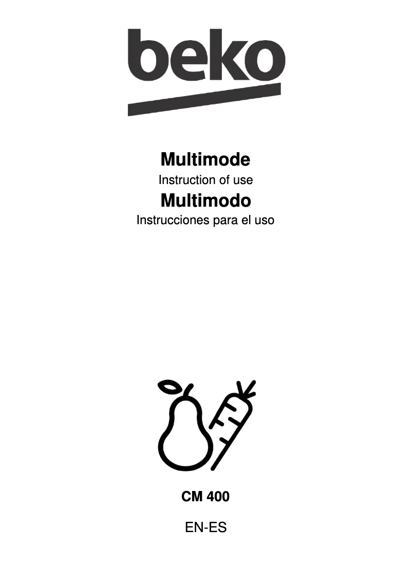 Image de la première page du manuel de l'appareil CM 400