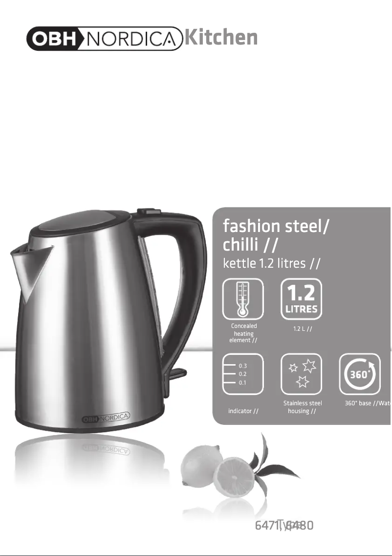 Page 1 de la notice Manuel utilisateur OBH Nordica Fresh Chilli