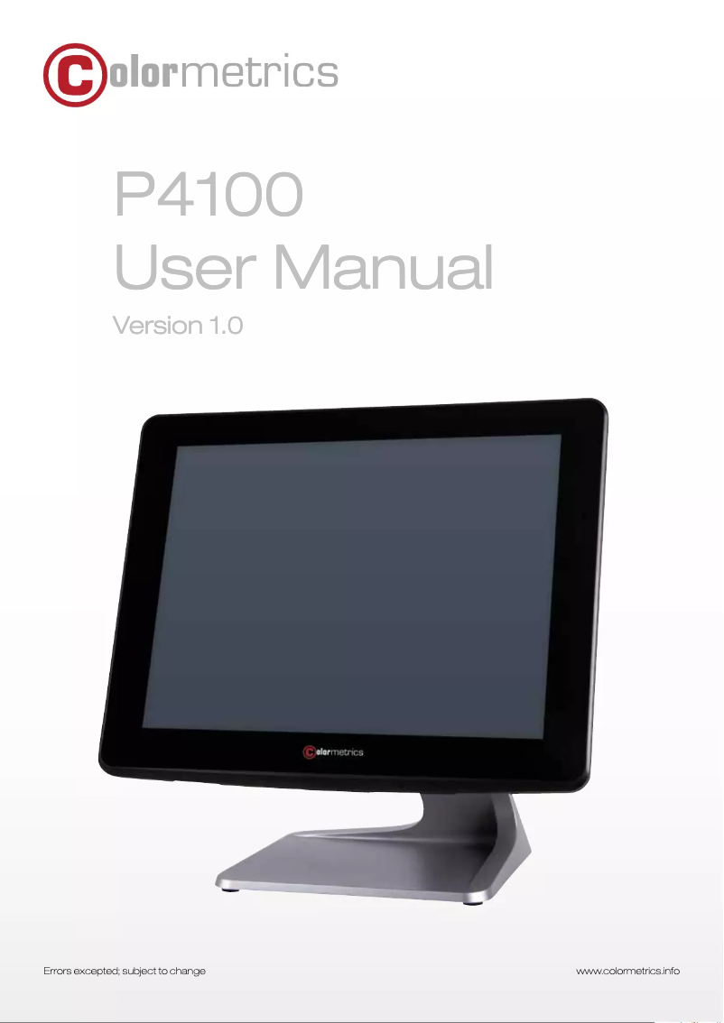 Image de la première page du manuel de l'appareil P4100