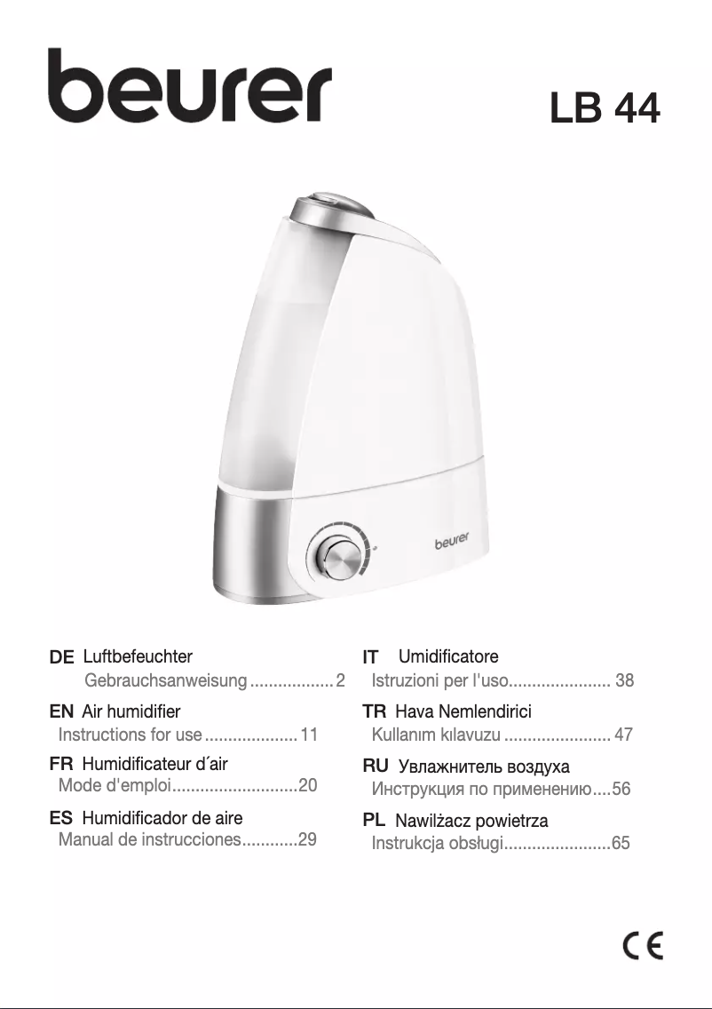 Page 1 de la notice Manuel utilisateur Beurer LB 44