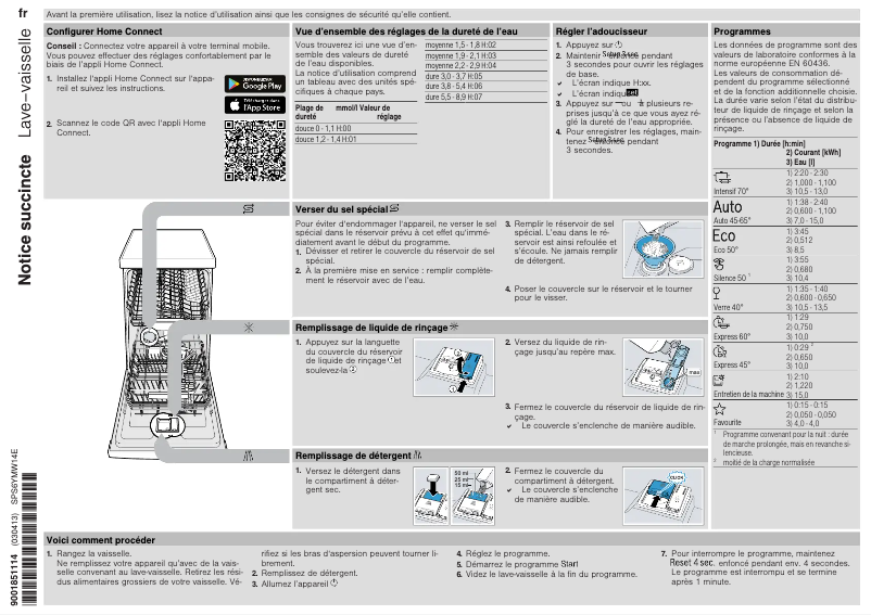Image de la première page du manuel de l'appareil SPS6YMW14E