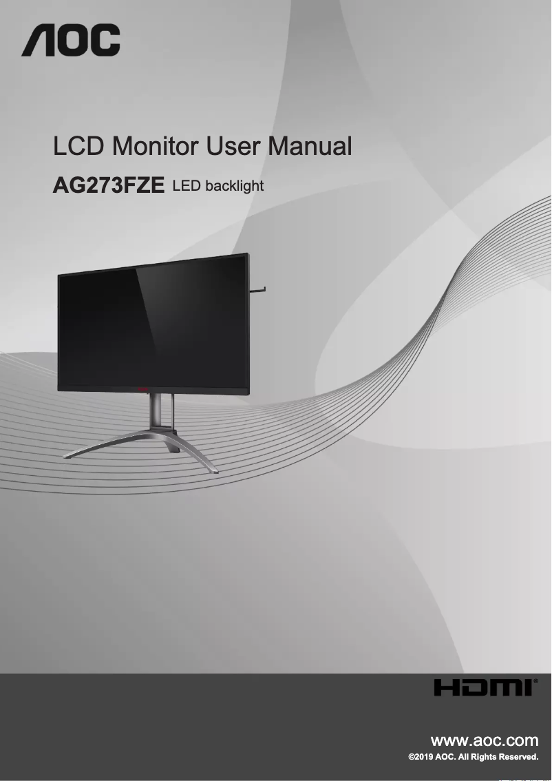 Page n°1 - Manuel utilisateur AOC AGON AG273FZE