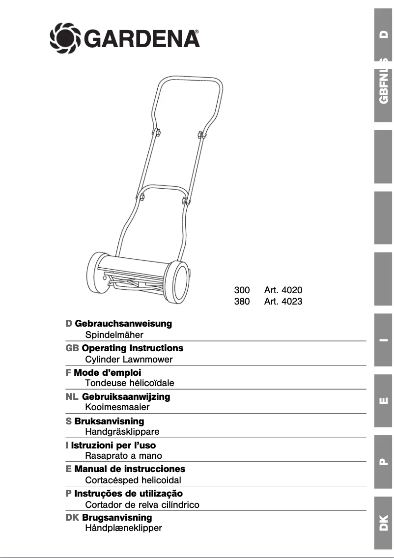 Page 1 de la notice Manuel utilisateur Gardena 380