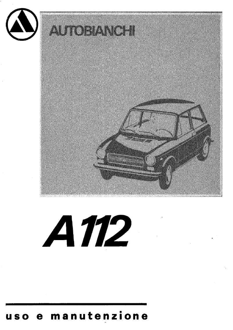Page n°1 - Manuel utilisateur Autobianchi A112 (1971)
