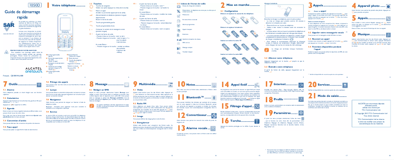 Page n°1 - Manuel utilisateur Alcatel One Touch 1050