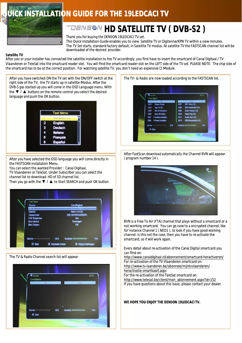 Page 1 de la notice Manuel utilisateur Denson 19LEDCACI