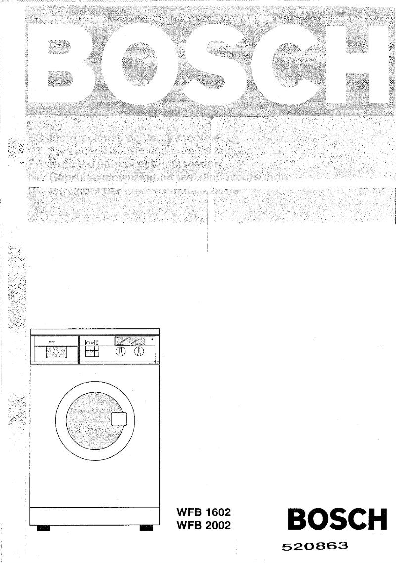 Page n°1 - Manuel utilisateur Bosch WFB1602