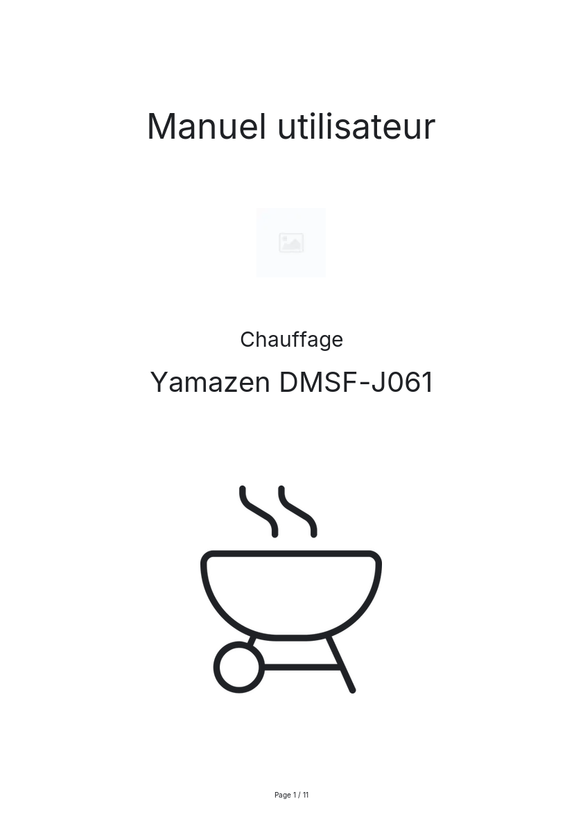 Image de la première page du manuel de l'appareil DMSF-J061