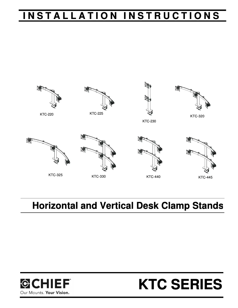 Page n°1 - Manuel utilisateur Chief KTC225B