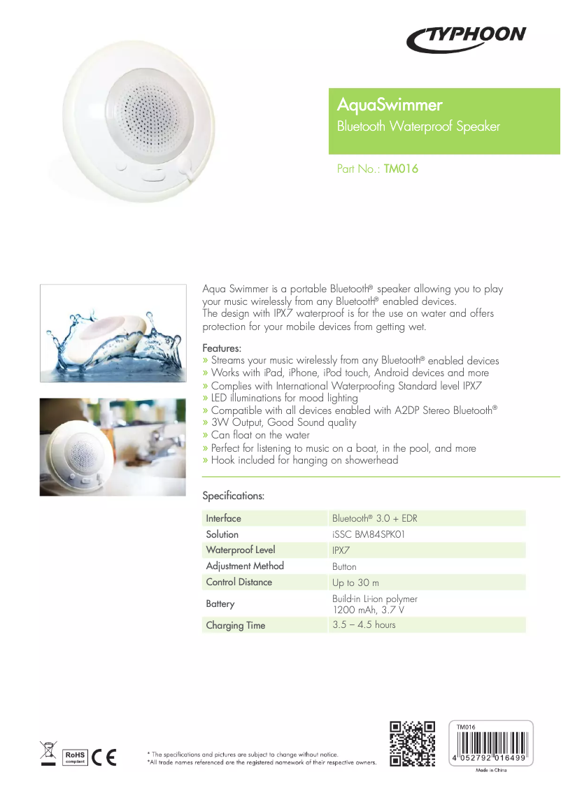 Image de la première page du manuel de l'appareil AquaSwimmer