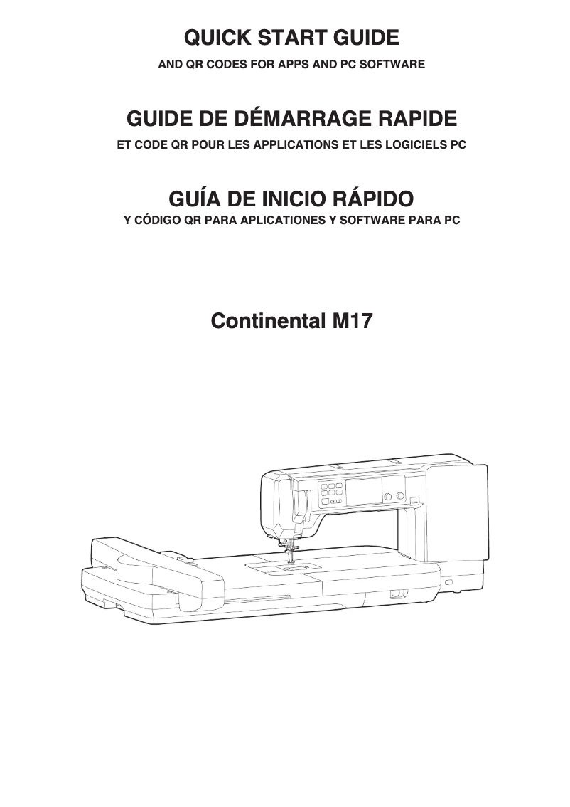 Image de la première page du manuel de l'appareil Continental M17 Professional