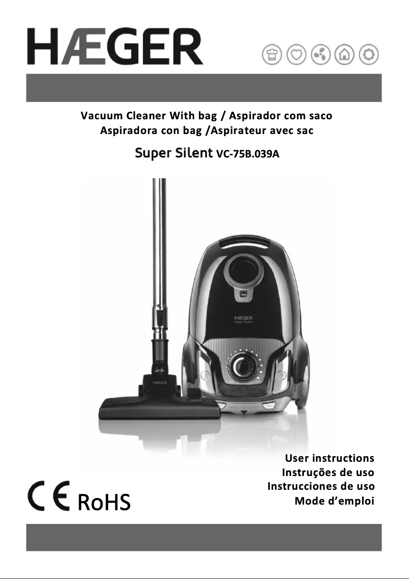 Página 1 del manual Manual de usuario Haeger Super Silent VC-75B.039A
