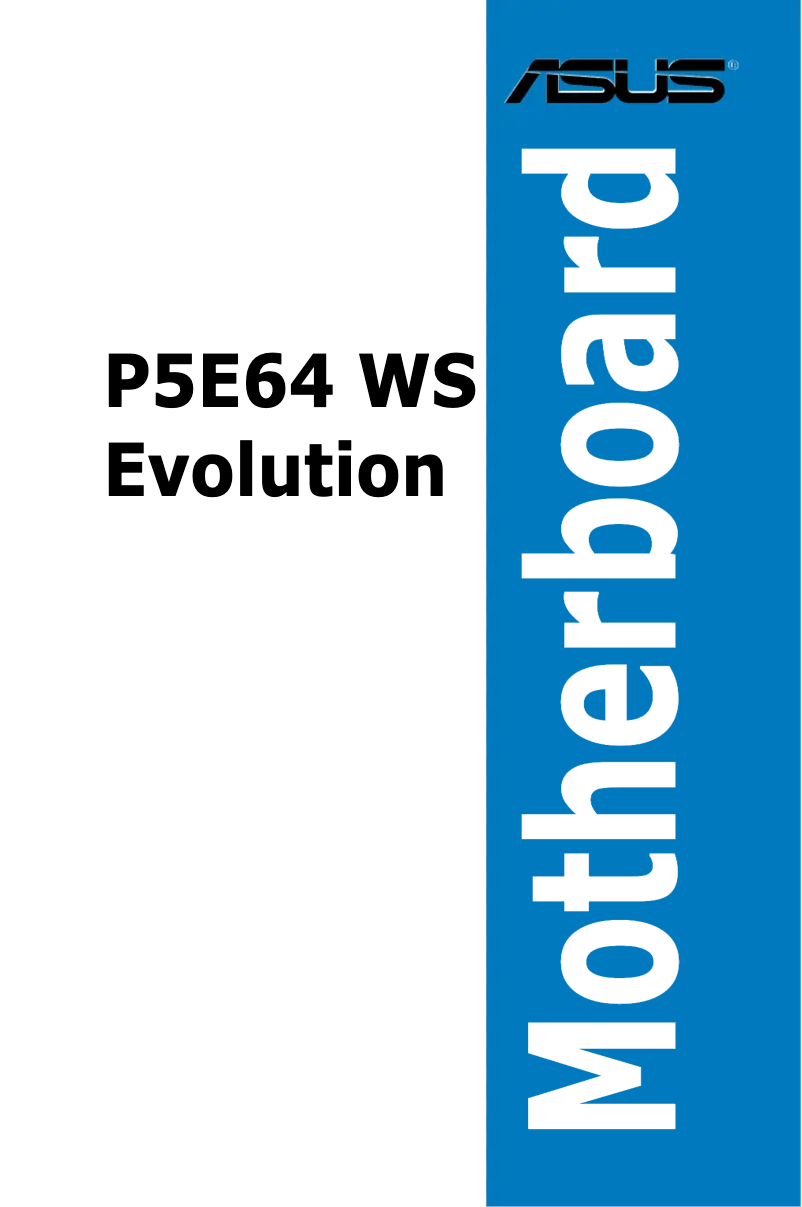 Image de la première page du manuel de l'appareil P5E64 WS Evolution