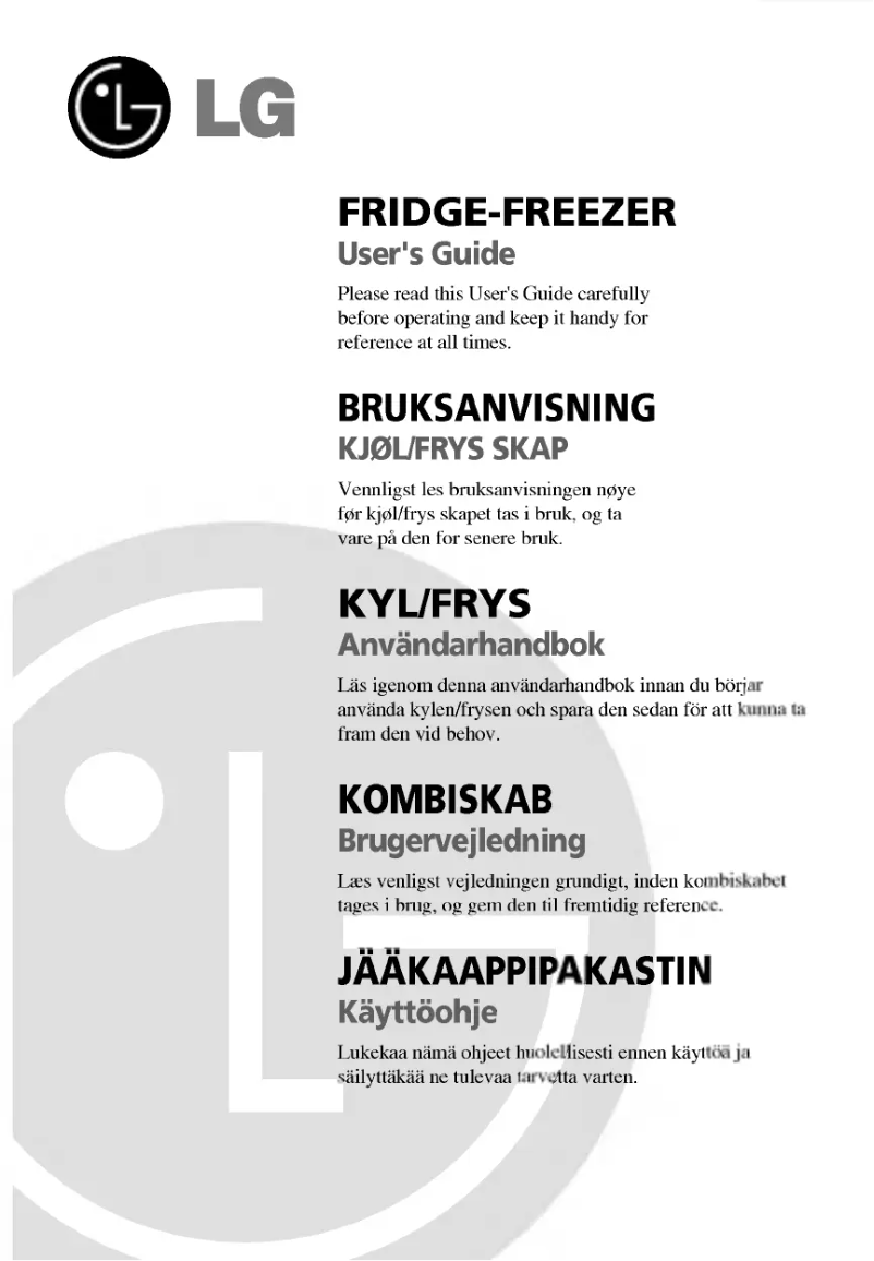 Image de la première page du manuel de l'appareil GR-439BVQA